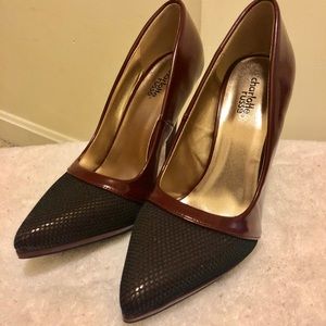 Burgundy Pointed Toe Heels